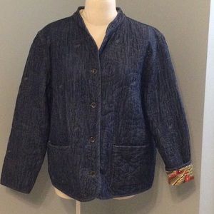 Chico’s  size 3 reversible quilted jacket.
